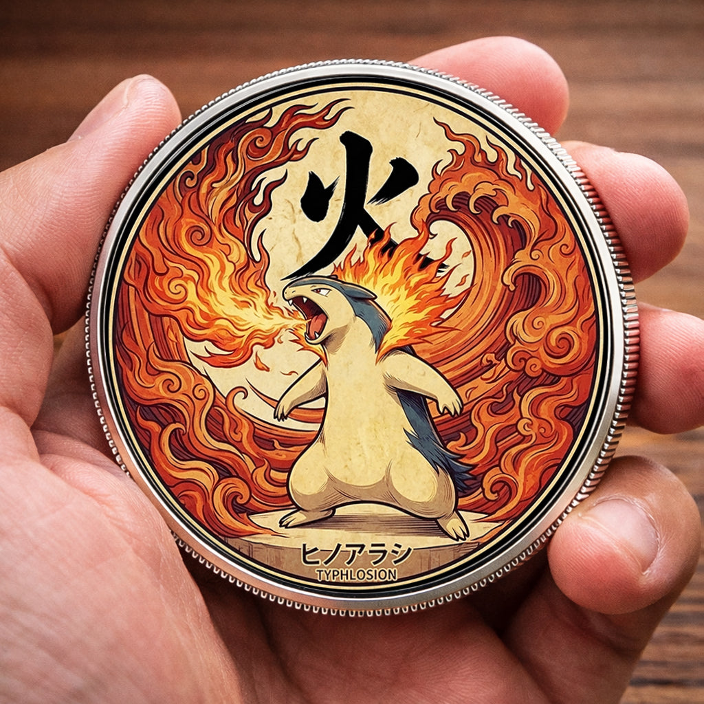 PKM Typhlosion Kanji Commemorative Coin – Limited Edition Collector’s Coin