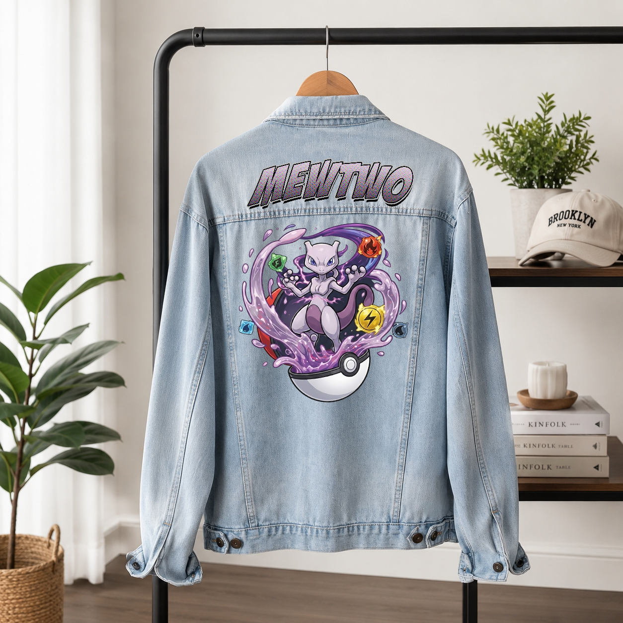PKM Mewtwo Custom Lightweight Denim Jacket