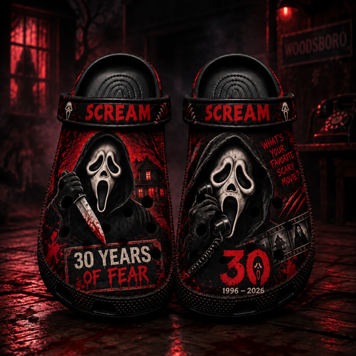 Halloween 30th Anniversary Scream AOP Clogs