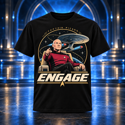 Engage Hoodie, Black Graphic Pullover