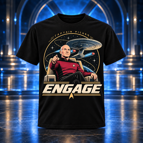 Engage Hoodie, Black Graphic Pullover
