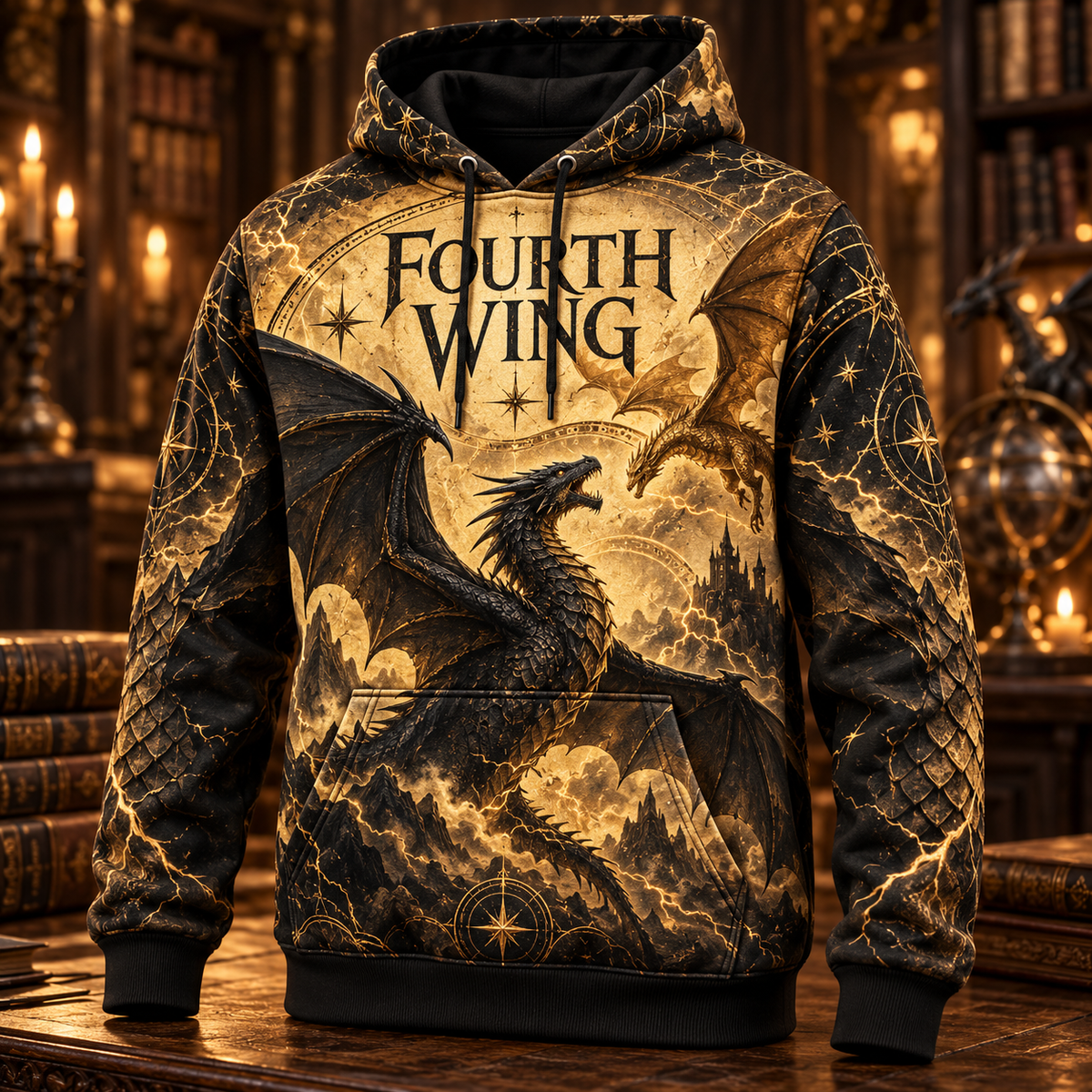 Fourth Wing AOP T-Shirt Sweatshirt Hoodie