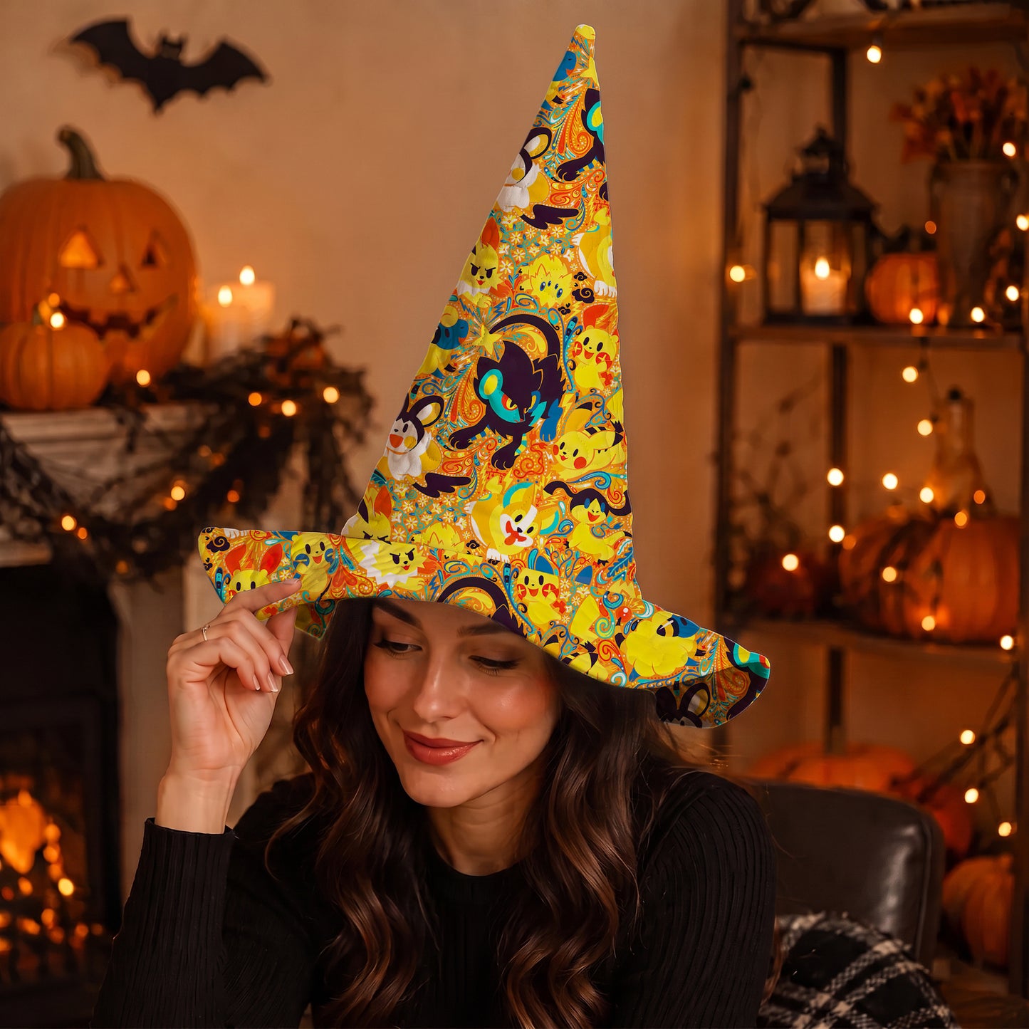 PKM Electric Type Custom Halloween Witch Hat