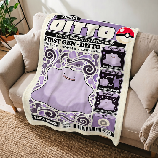 PKM Ditto Evolution Retro Fleece Blanket