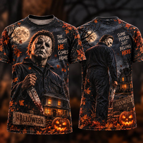 Halloween Michael Myers AOP T-Shirt Sweatshirt Hoodie