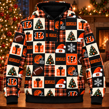 Personalized Bengals Christmas Sweatshirt and Lounge Pants