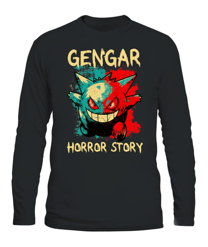 PKM Gengar Spooky Season Printed Graphic Sweatshirt T-Shirt
