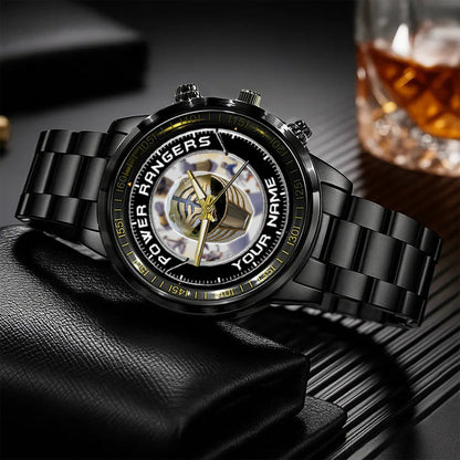 Mighty Morphin Power Rangers White Ranger Helmet Custom Name Watch