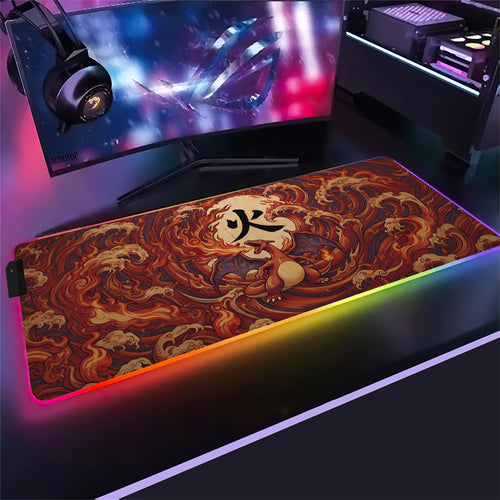 PKM Charizard Kanji Led Mouse Pad