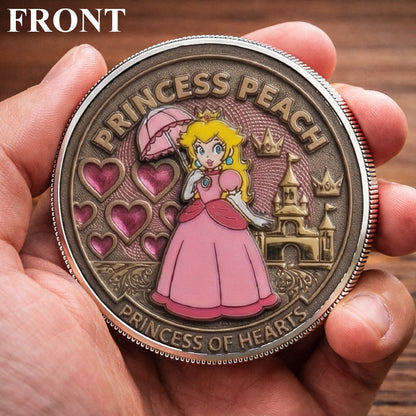 Princess Peach Mario Printed Commemorative Coin