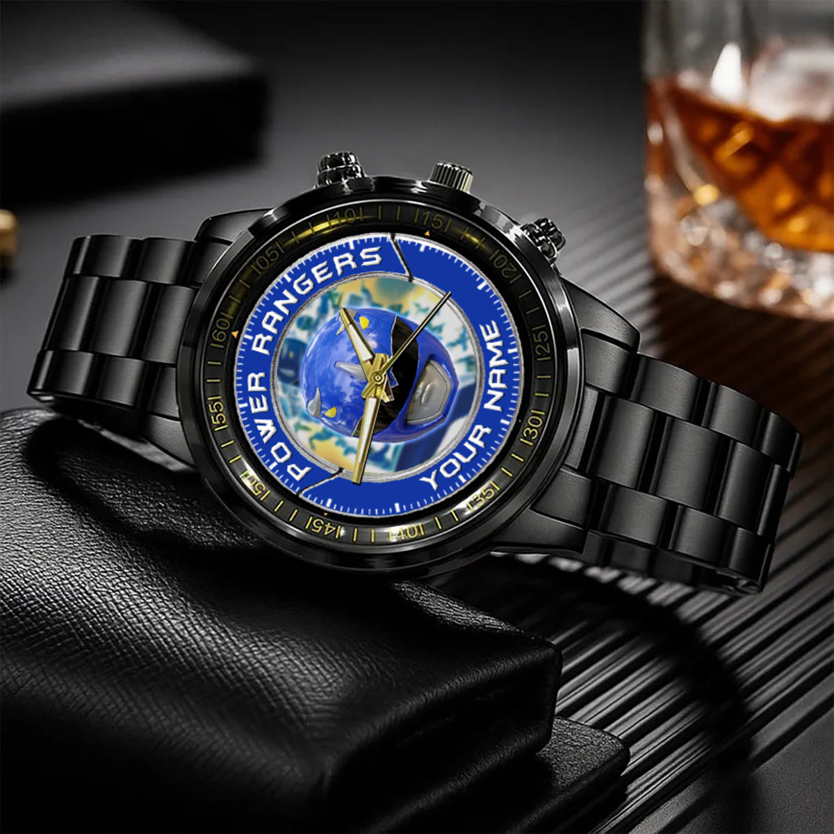 Mighty Morphin Power Rangers Blue Ranger Helmet Custom Name Watch
