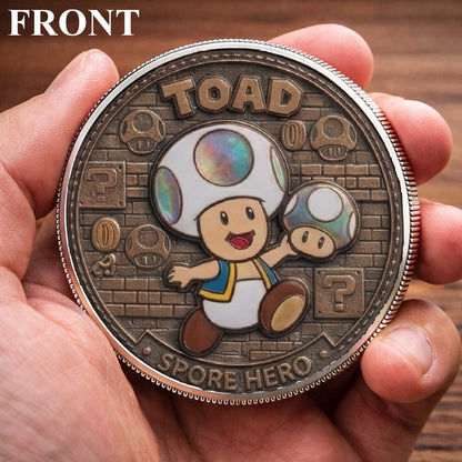 Toad Spore Hero Mario Printed Commemorative Coin