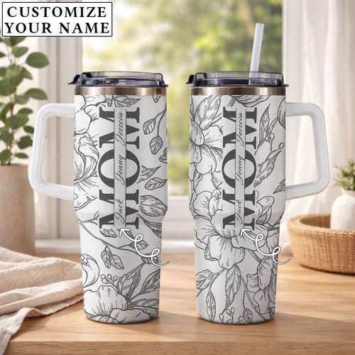 Mom With Kids Names - Personalized 40oz Tumbler