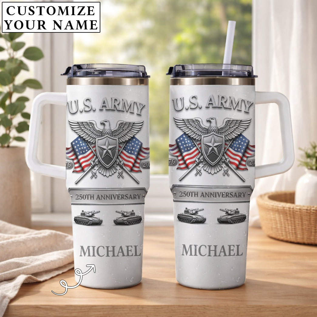 USA 250th Anniversary U.S. Army - Custom Name 40oz Tumbler