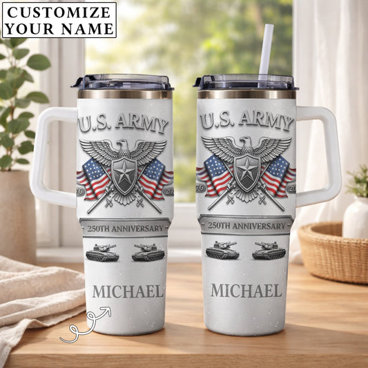 USA 250th Anniversary U.S. Army - Custom Name 40oz Tumbler