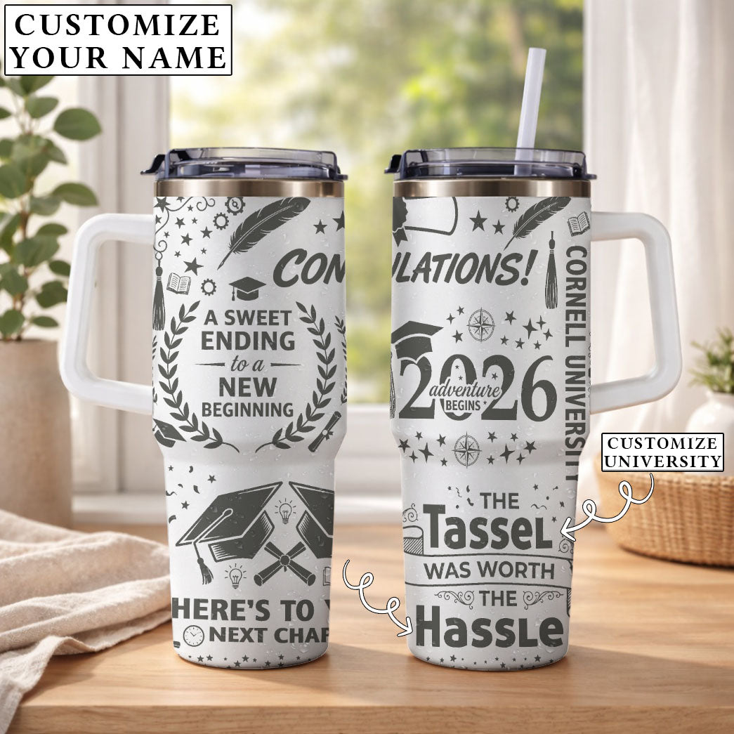 Graduation A Sweat Ending To A New Beginning - Personalized 40oz Tumbler