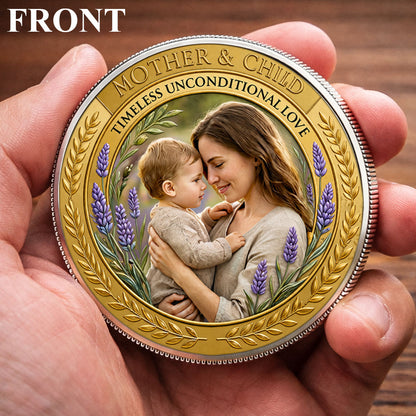 Mother's Day Mother & Child Printed Commemorative Coin