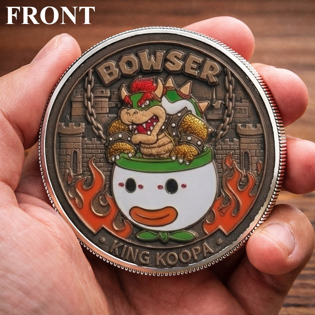 Bowser King Koopa Mario Printed Commemorative Coin