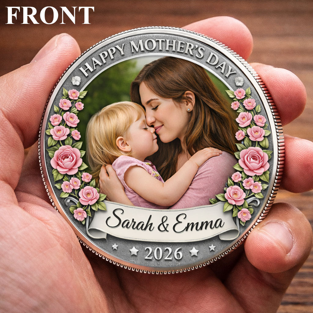 Mother's Day The Love Between Mother & Daughter Printed Commemorative Coin