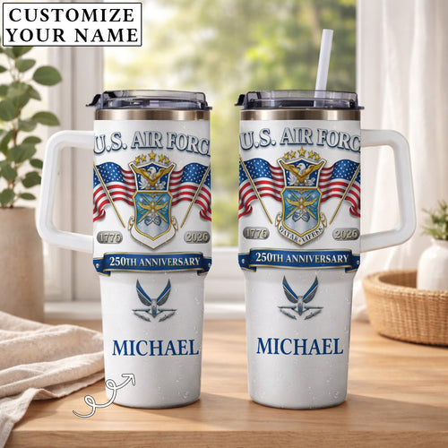 USA 250th Anniversary U.S. Air Force - Custom Name 40oz Tumbler