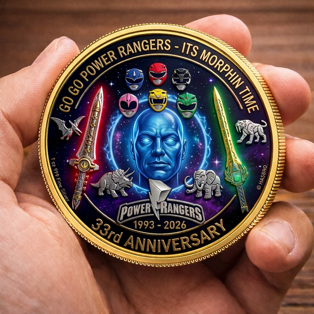 Power Rangers 33rd Anniversary It's Morphin Time Printed Coin