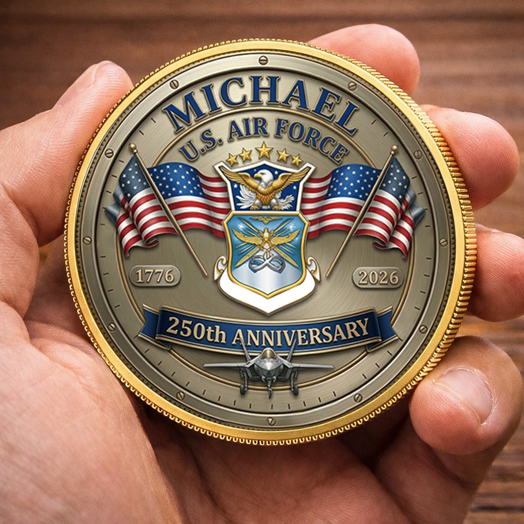 USA 250th Anniversary U.S. Air Force - Custom Name Printed Commemorative Coin