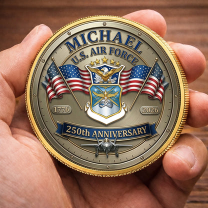 USA 250th Anniversary U.S. Air Force - Custom Name Printed Commemorative Coin