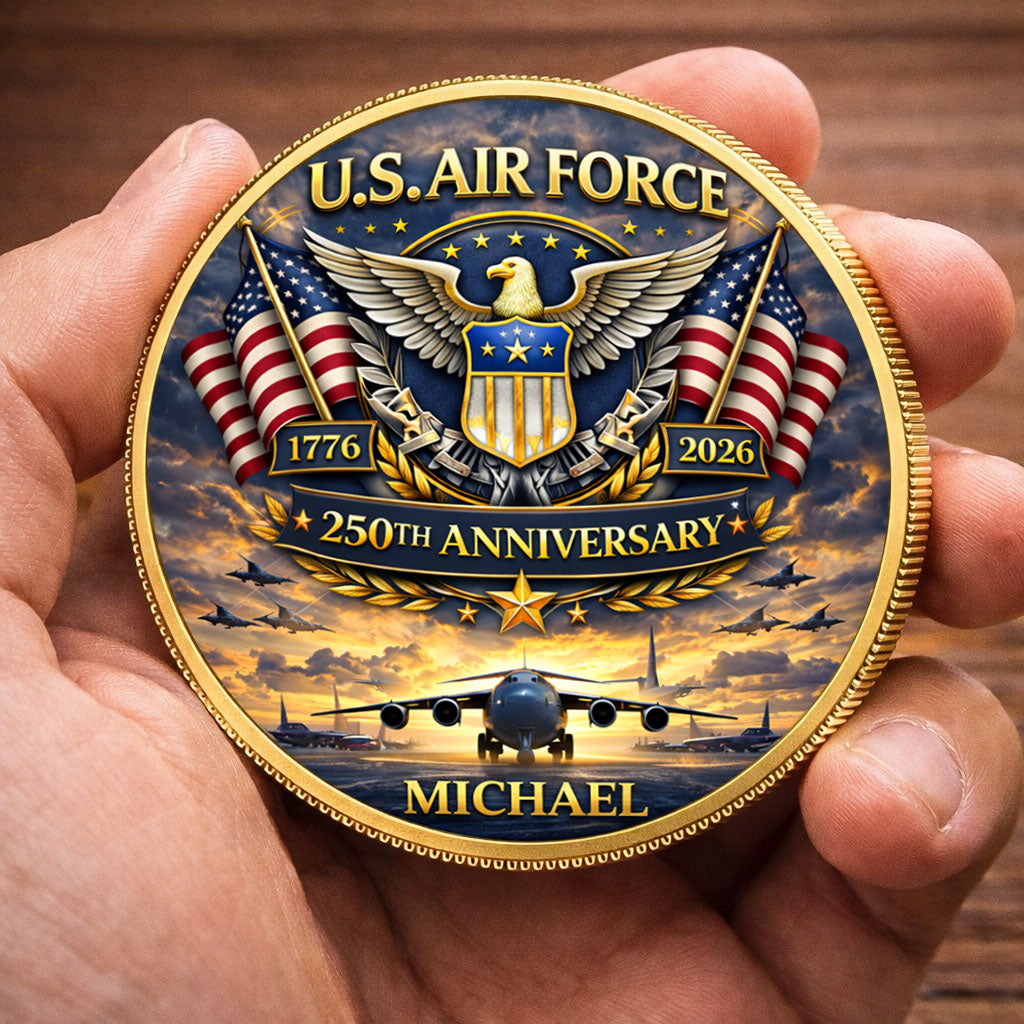 USA 250th Anniversary U.S. Air Force - Custom Name Printed Commemorative Coin