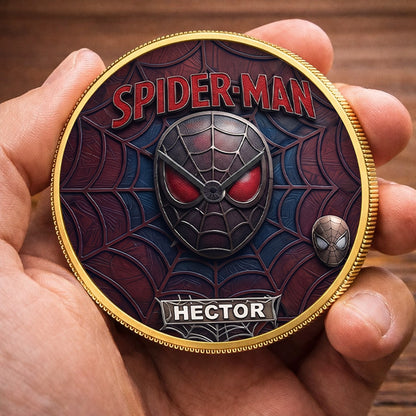 Personalized Spider Man Custom Name Printed Commemorative Coin