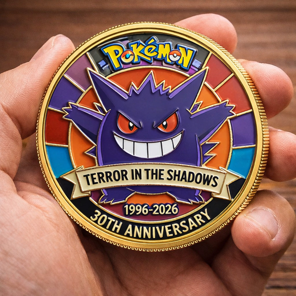 Poke Coin Sign Poke 30th Anniversary Gengar Collector Edition Printed Coin – The Waypros