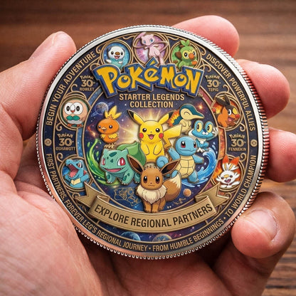 Poke 30th Anniversary Starter Legends Collection Printed Commemorative Coin