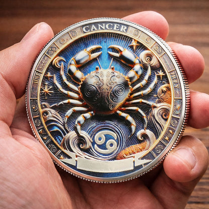Tarot Zodiac Cancer Sign Printed Commemorative Coin