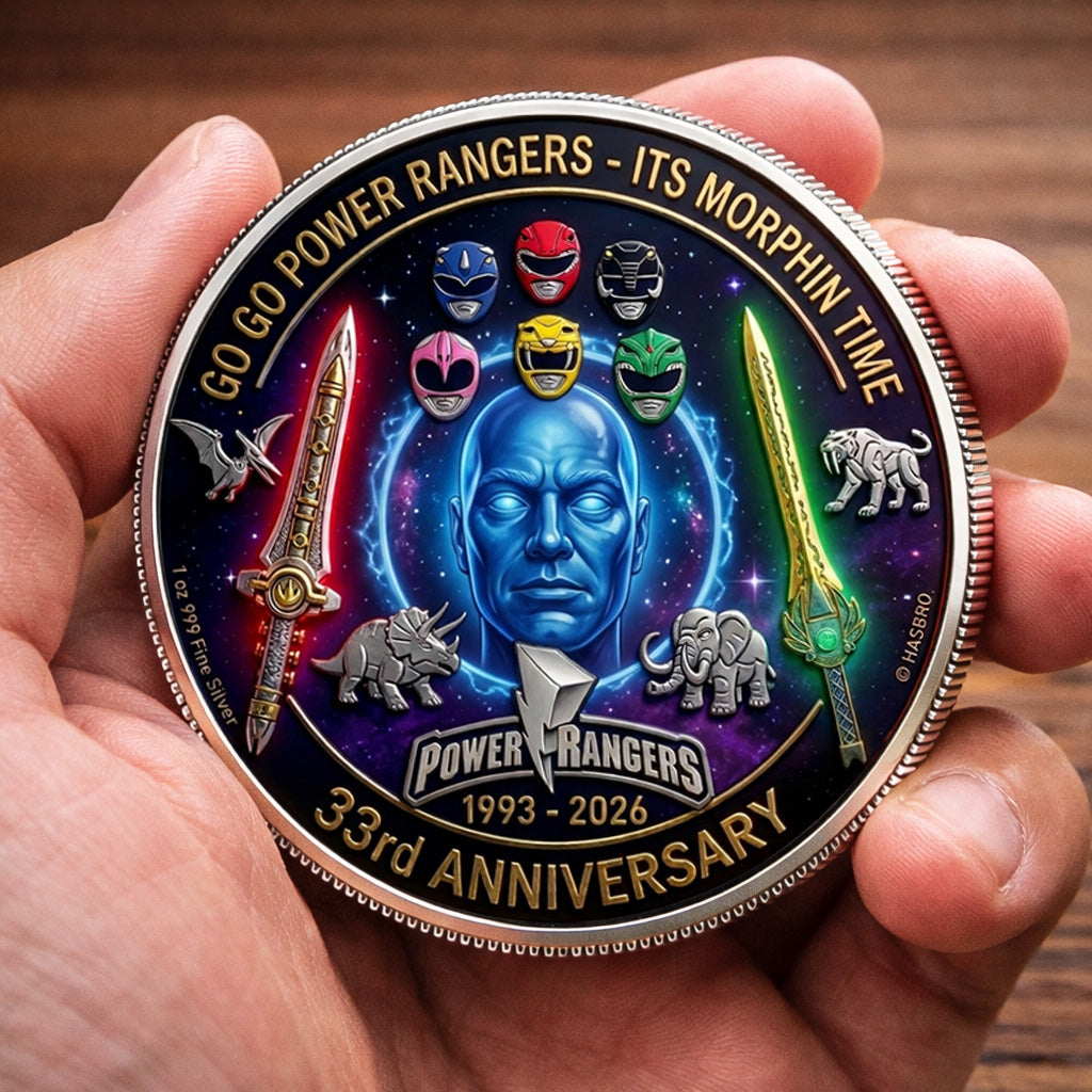 Power Rangers 33rd Anniversary It's Morphin Time Printed Coin