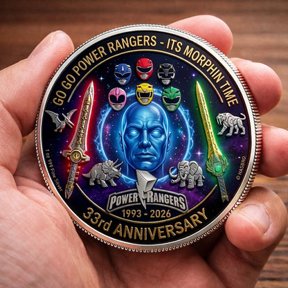 Power Rangers 33rd Anniversary It's Morphin Time Printed Coin