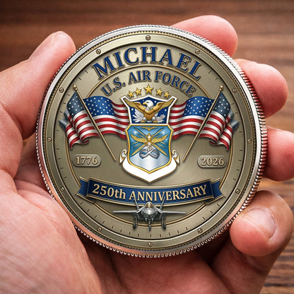 USA 250th Anniversary U.S. Air Force - Custom Name Printed Commemorative Coin