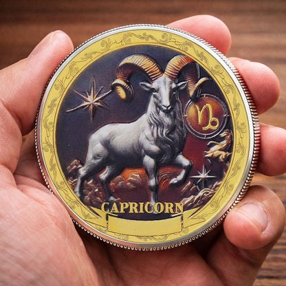 Tarot Zodiac Capricorn Sign Printed Commemorative Coin