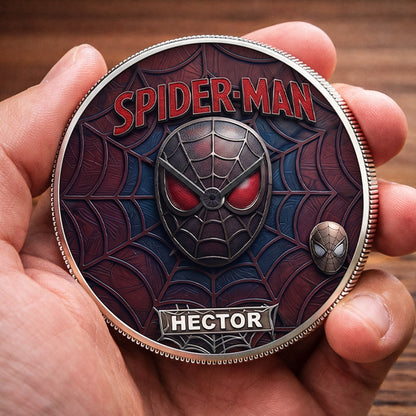 Personalized Spider Man Custom Name Printed Commemorative Coin