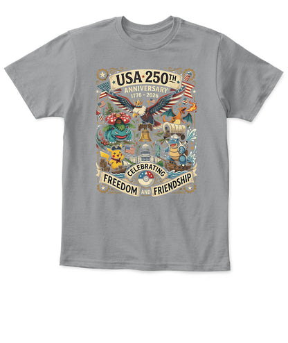 PKM 250 Years of Freedom 1776–2026 Patriotic Printed Graphic Hoodie Sweatshirt T-Shirt