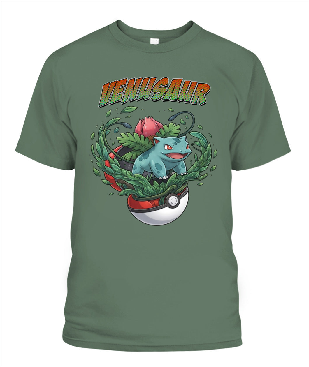 PKM Venusaur Printed Graphic Sweatshirt T-Shirt