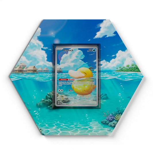 226/217 Psyduck Pokémon Card Artwork Hexagon Display