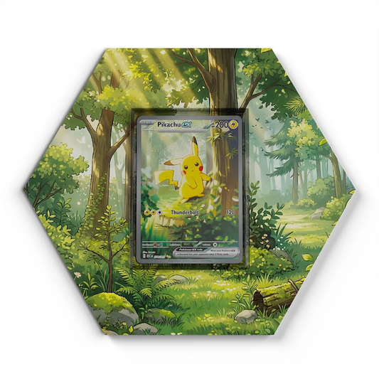 276/217 Pikachu EX  Pokémon Card Artwork Hexagon Display