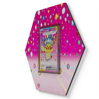 277/217 Pikachu EX Pokémon Card Artwork Hexagon Display