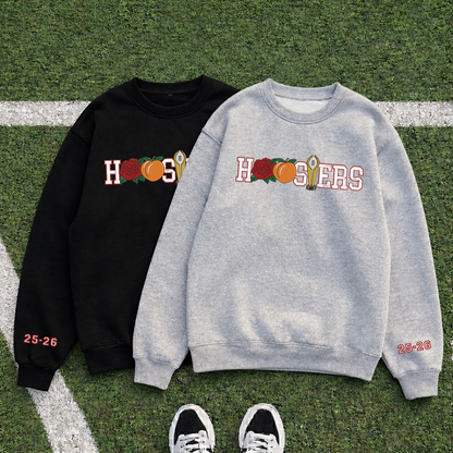 Embroidered Hoosiers Champs Sweatshirt: Rose & Peach Bowl 25/26 Quarter-Zip Sweatshirt, Hoodie Sweatshirt T-Shirt