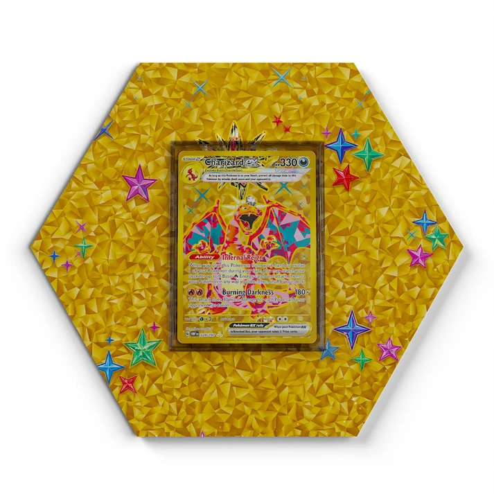 228/197 Charizard Pokémon Card Artwork Hexagon Display