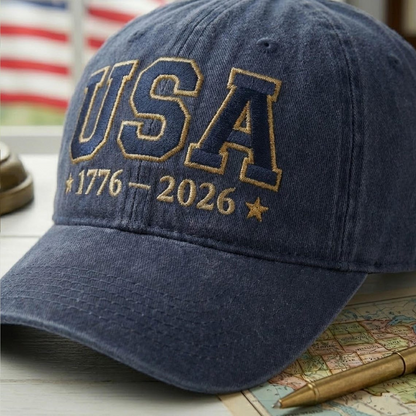 Embroidered 250th USA 1776-2026 Anniversary United State Hat