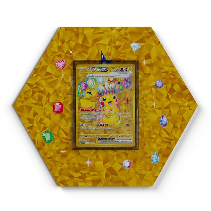 247/191 Pikachu EX Pokémon Card Artwork Hexagon Display