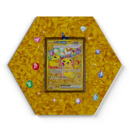 247/191 Pikachu EX Pokémon Card Artwork Hexagon Display