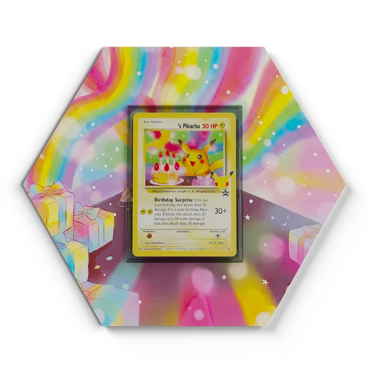 24 ______s Pikachu Pokémon Card Artwork Hexagon Display