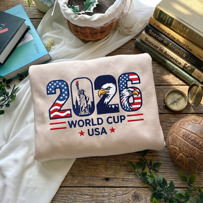 Embroidered World Cup 2026 Quarter-Zip Sweatshirt, Hoodie Sweatshirt T-Shirt