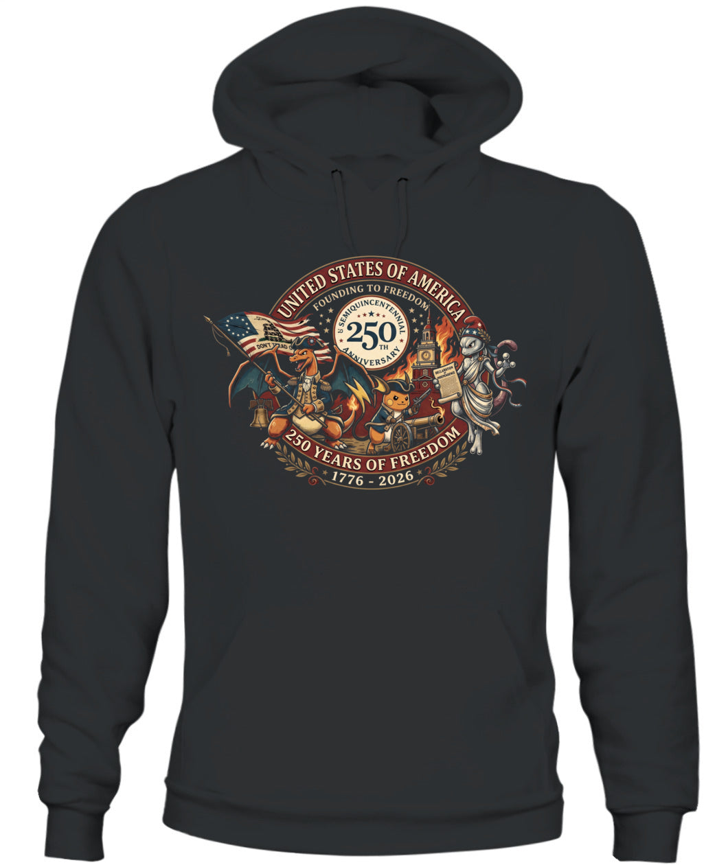 PKM Founding To Freedom 250 Years Of Freedom Graphic Apparel